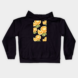 Orange fruit_pattern Kids Hoodie